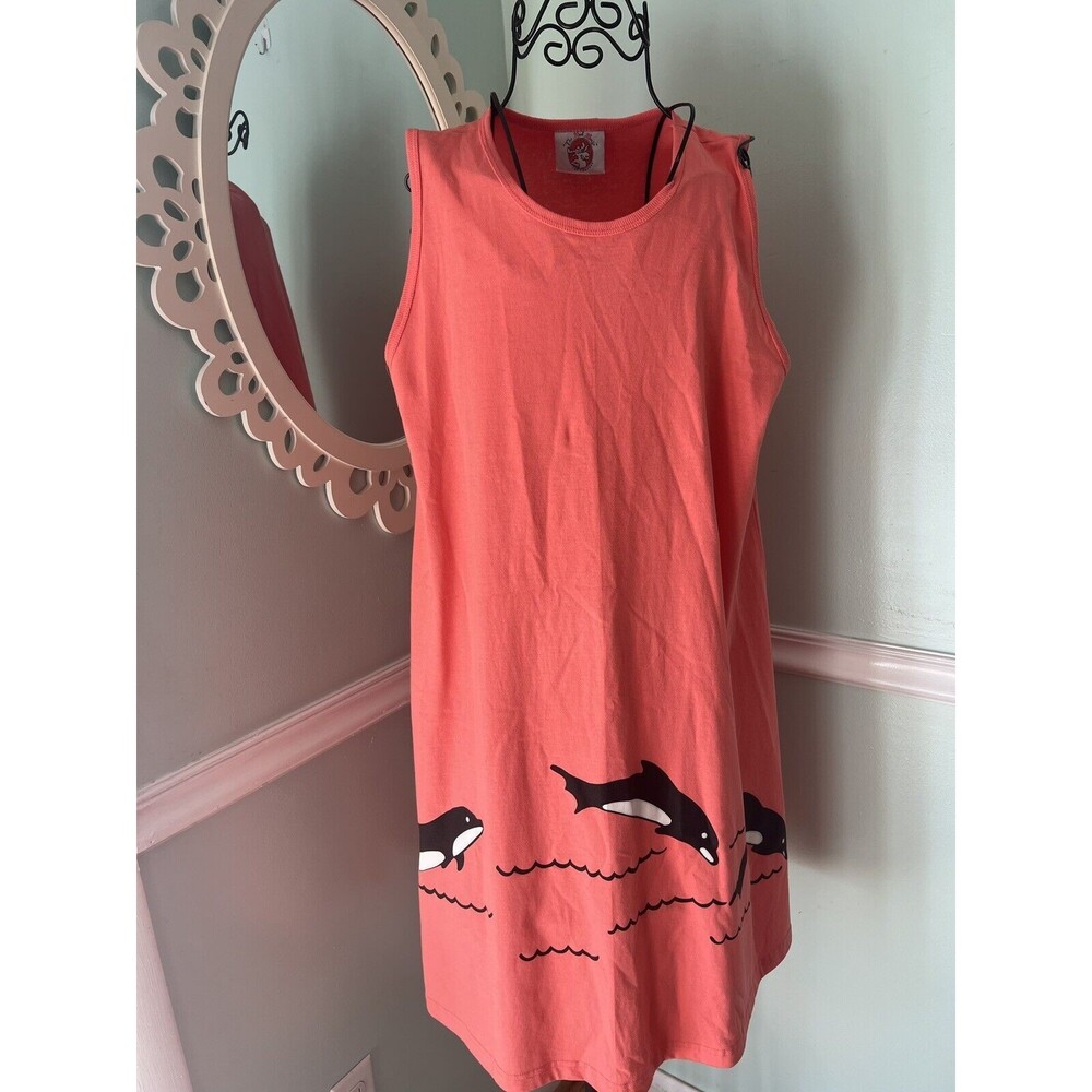 The Mad Moose‎ Rac Company Sleeveless Novelty L/XL Dress Whale